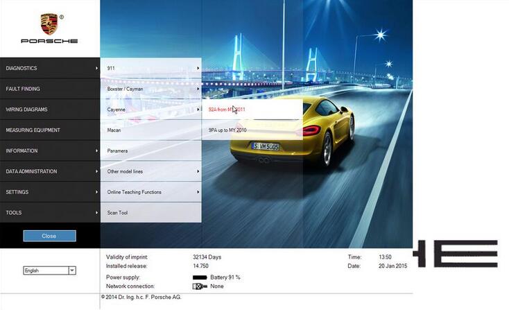 Porsche PIWIS 2 Rear-end Electronics Coding for Cayenne（1