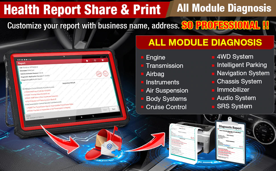 LAUNCH X431 PRO3S+ Full Systems Online ECU Coding Diagnostic Scanner-3